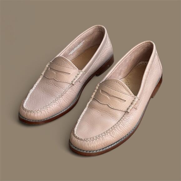 Weejuns Handcrafted Leather Penny Loafers Nude Pink Women’s 9 — Quiet Luxury - Picture 1 of 8